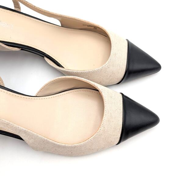 Calvin Klein Dasta Kitten Heel Slingback Pumps Women's Beige Size US7.5M EU38 - Picture 12 of 12